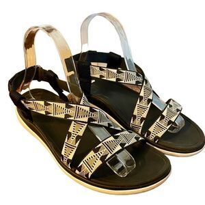 Stylish Black and White Sandals